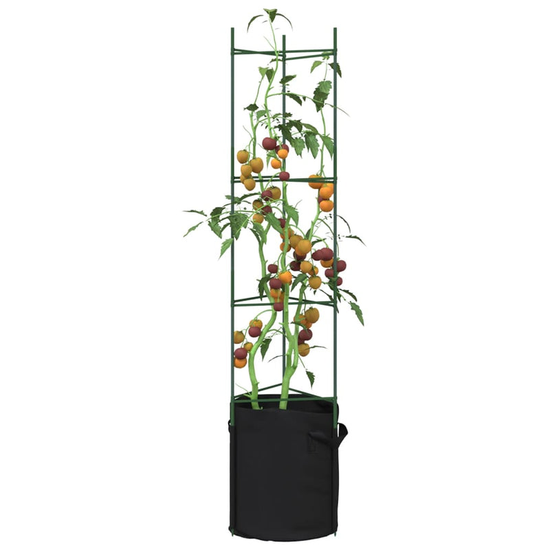 Vidaxl Tomato Cage con sacchetto vegetale 2 St 154 cm in acciaio e polipropene
