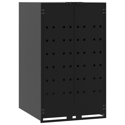 Almacenamiento de contenedores de Vidaxl para 1 contenedor 69x79x117 cm de acero negro