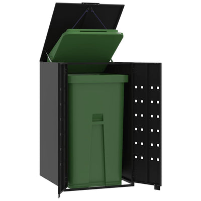 Almacenamiento de contenedores de Vidaxl para 1 contenedor 69x79x117 cm de acero negro