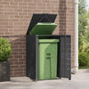 Vidaxl opbergruimte voor enkele afvalbak antraciet 69x79x117 cm staal