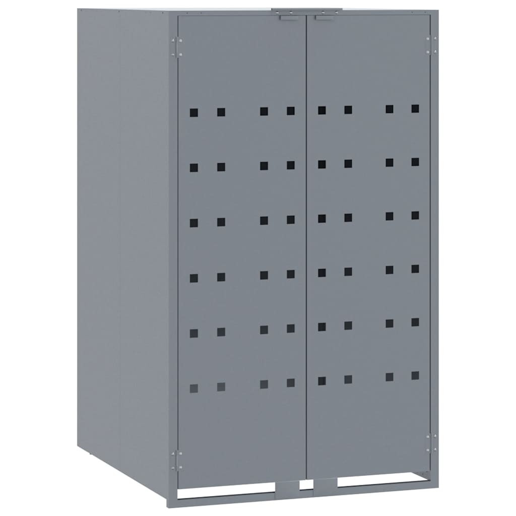 Vidaxl containerberging voor 1 container 69x79x117 cm staal grijs