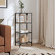Vidaxl Storage Rack con acero de vidrio transparente 40x30x95 cm de acero