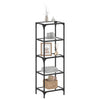 Vidaxl Storage Rack con vidrio negro 40x30x123 cm de acero