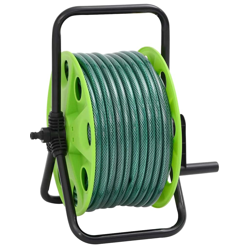 Vidaxl slanghaspel met slangkoppelset 0,5 20 m vrijstaand pvc groen