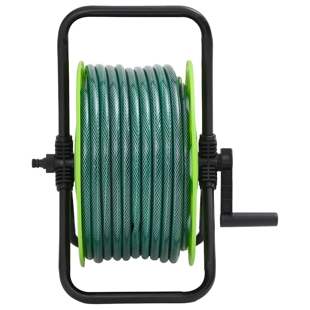 Vidaxl slanghaspel met slangkoppelset 0,5 20 m vrijstaand pvc groen