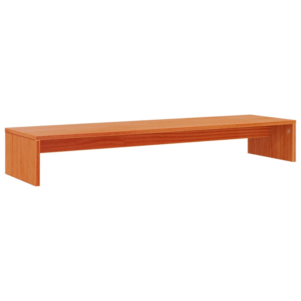Supporto per monitor Vidaxxl 100x27x15 cm in legno di pino massiccio, marrone lavato