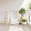 Vidaxl handdoekladder met 4 sporten 90x50x100 cm bamboe
