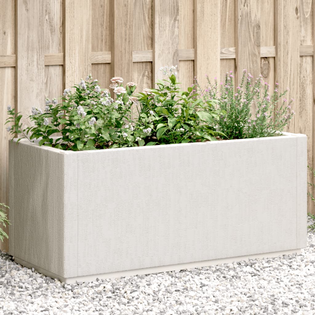 Fioriera Vidaxx 80x36x35 cm in polipropilene bianco