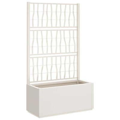 Scatola di pianificazione Vidaxl con slat 80x36x140 cm Polypropene White