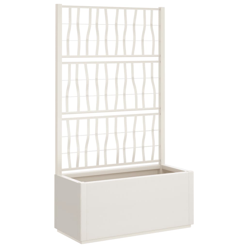 Caja de planificación Vidaxl con SLAT 80X36X140 CM Polypropene White