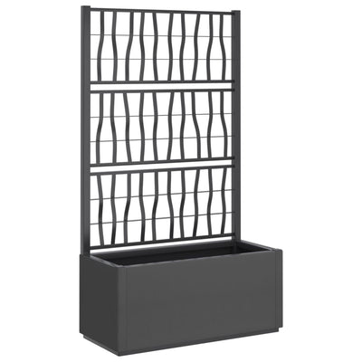 Vidaxl Plannet con slat 80x36x140 cm in polipropene grigio scuro
