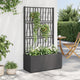 Plannet Vidaxl con SLAT 80x36x140 cm Polypropene Dark Grey