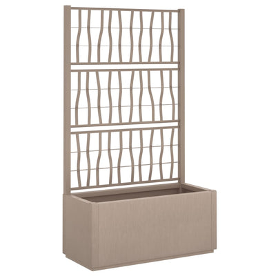 Vidaxl fioriera con latwerk 80x36x140 cm in polipropene marrone chiaro