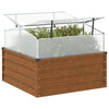 Plantador Vidaxl con acero en forma de invernadero