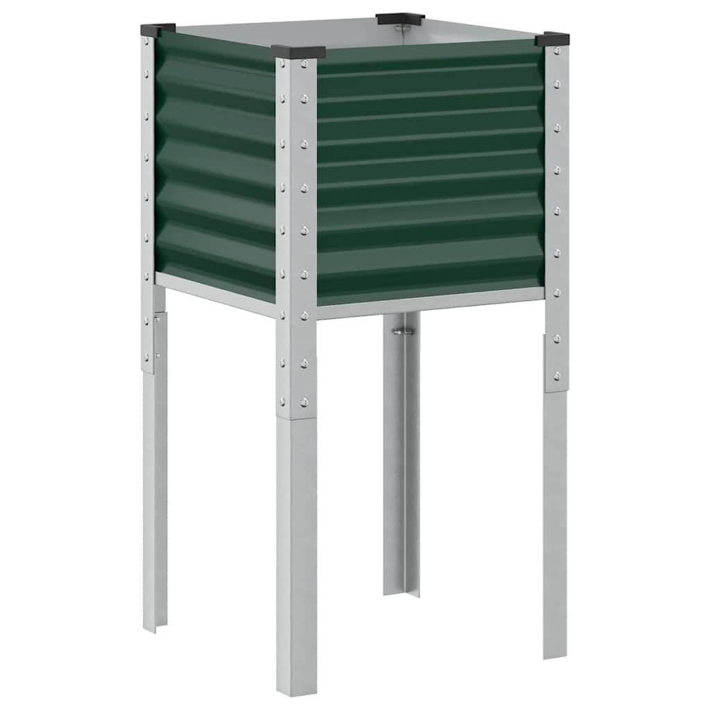 Vidaxl plantenbak 45x45x88 cm staal groen