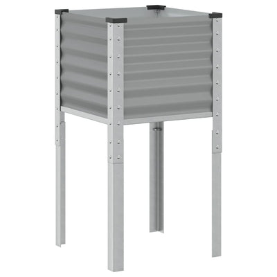 Casella di pianificazione Vidaxl 45x45x88 cm in acciaio grigio