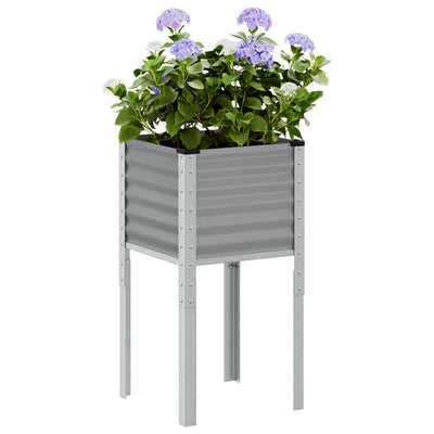 Casella di pianificazione Vidaxl 45x45x88 cm in acciaio grigio