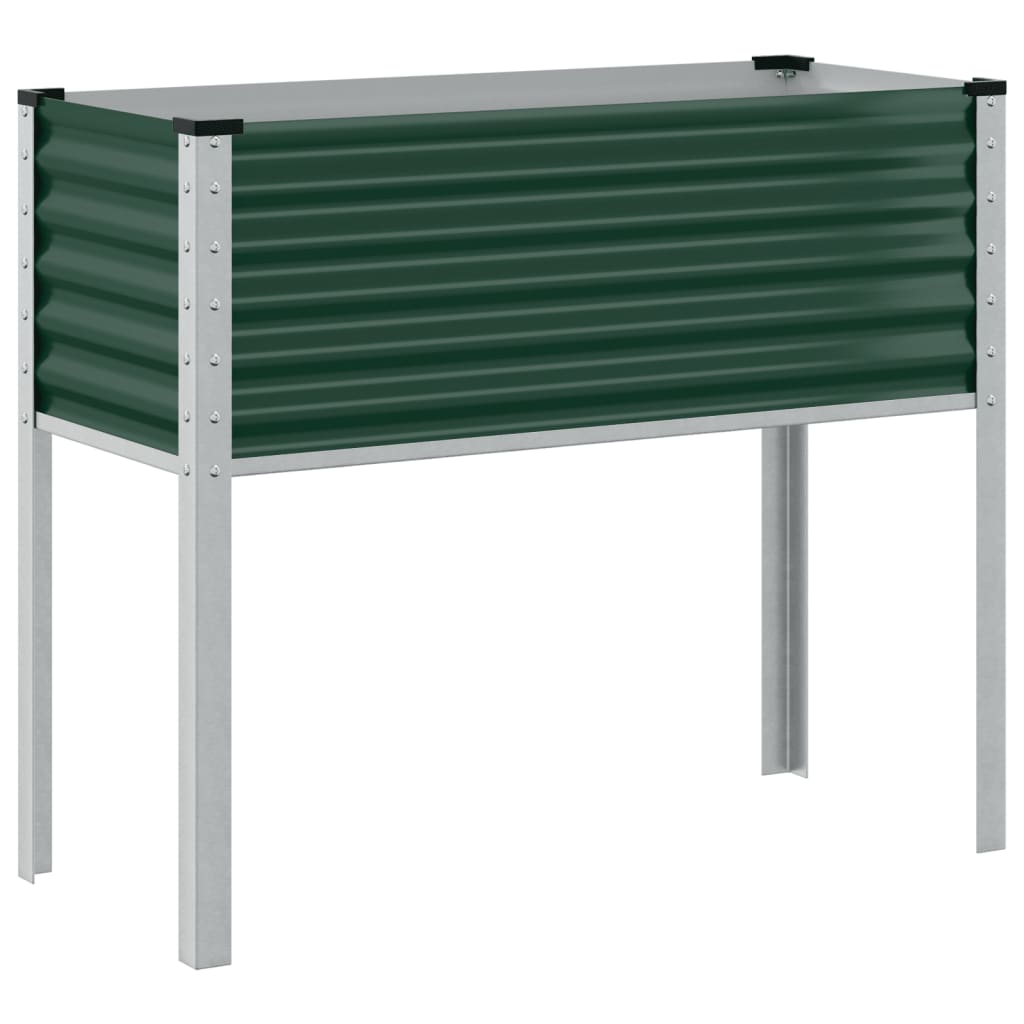 Vidaxl plantenbak groen 100x45x90 cm staal