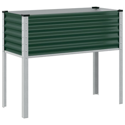 Casella di pianificazione Vidaxl 100x41x90 cm in acciaio verde