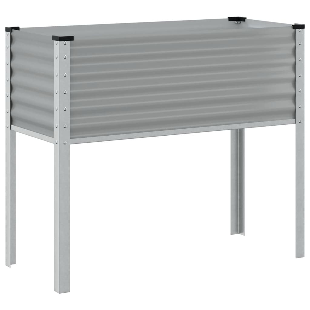 Casella di pianificazione Vidaxl 100x41x90 cm in acciaio grigio
