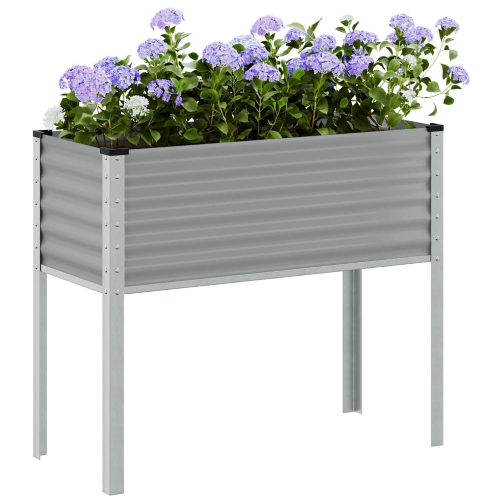 Casella di pianificazione Vidaxl 100x41x90 cm in acciaio grigio
