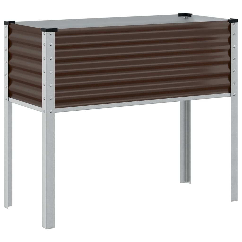 Casella di pianificazione Vidaxl 100x41x90 cm in acciaio marrone
