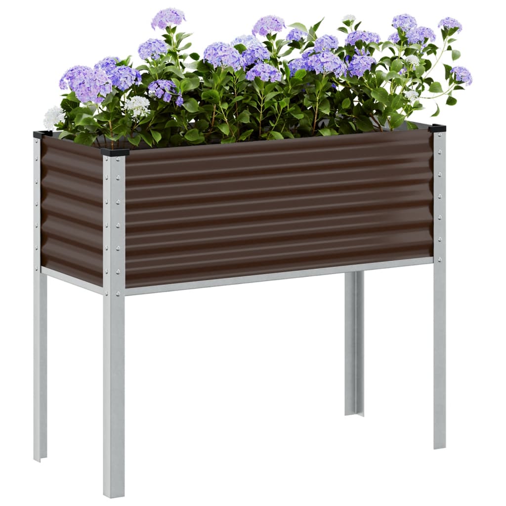 Casella di pianificazione Vidaxl 100x41x90 cm in acciaio marrone