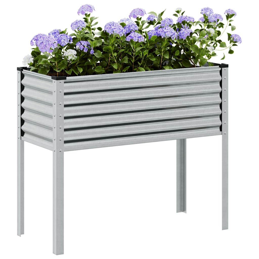 Vidaxl Plant Bench 100x41x90 cm de acero galvanizado