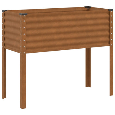 Casella di pianificazione Vidaxl 100x41x90 cm Acciaio meteorologico