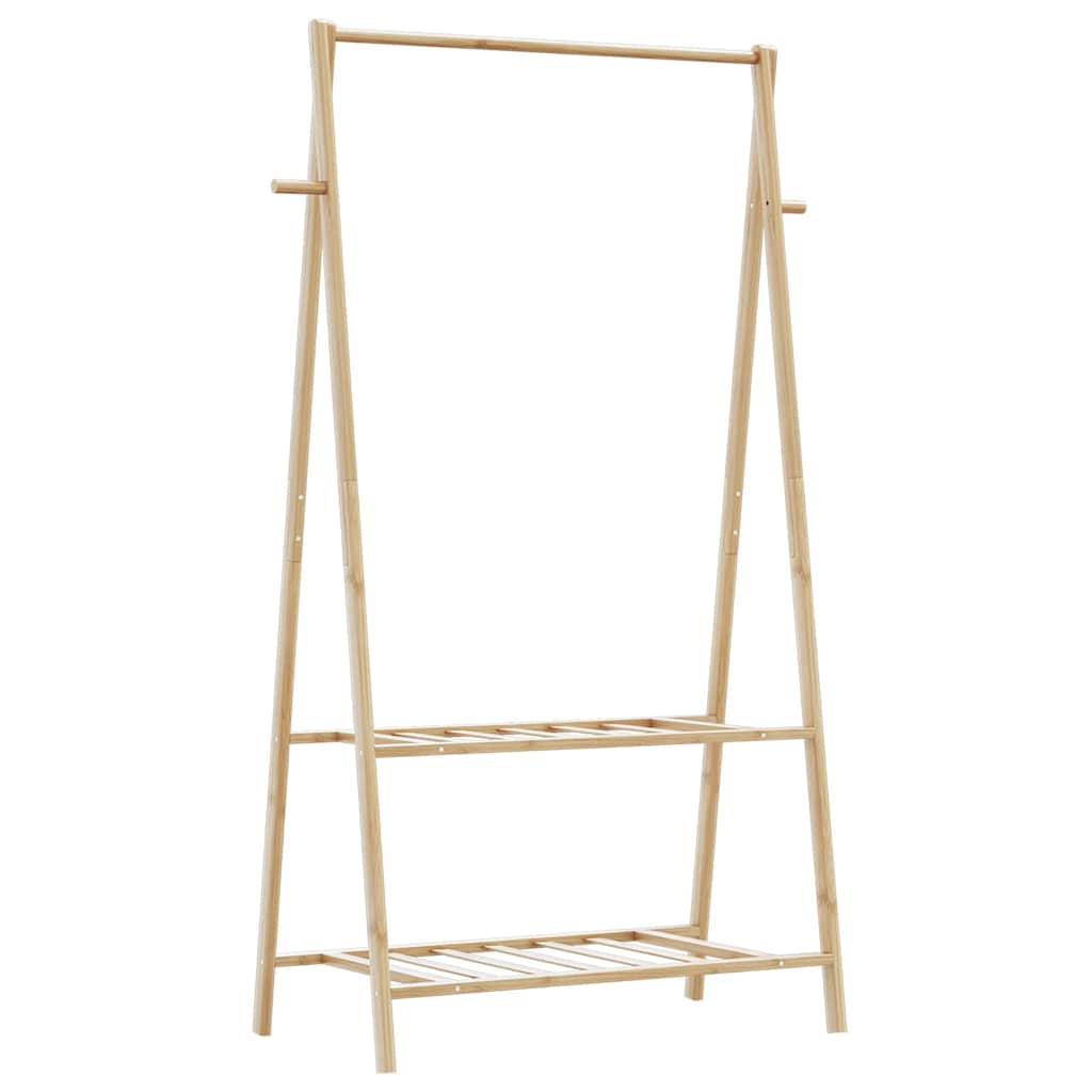 Estante de ropa Vidaxl con estantes 96x45.5x150.5 cm de bambú