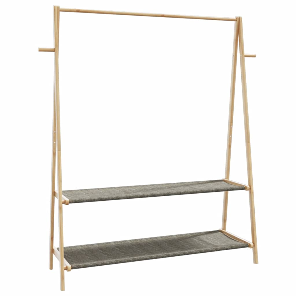 Rastrellone per vestiti Vidaxl con ripiani 132x45.5x150.5 cm di bambù