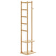 Rastrellino vidaxl con ganci e ripiani 38.5x30x156 cm bambù
