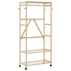 Appendiabiti Vidaxx con ripiani e ruote 90x40x179,5 cm bambù