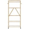 Vidaxl kledingrek met schappen en wielen 90x40x179,5 cm bamboe