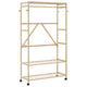 Appendiabiti Vidaxx con ripiani e ruote 110x40x180 cm bambù