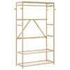 Vidaxl kledingrek met schappen 110x40x175 cm bamboe
