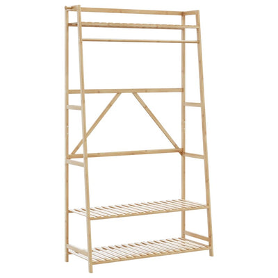 Perchero VidaXL con estantes 110x40x180 cm bambú