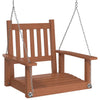 Silla de columpio de jardín Vidaxl con collares de metal de pino sólido