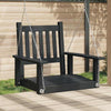 Vidaxl Garden Swing sedia con collane in metallo nero Solido Pineo