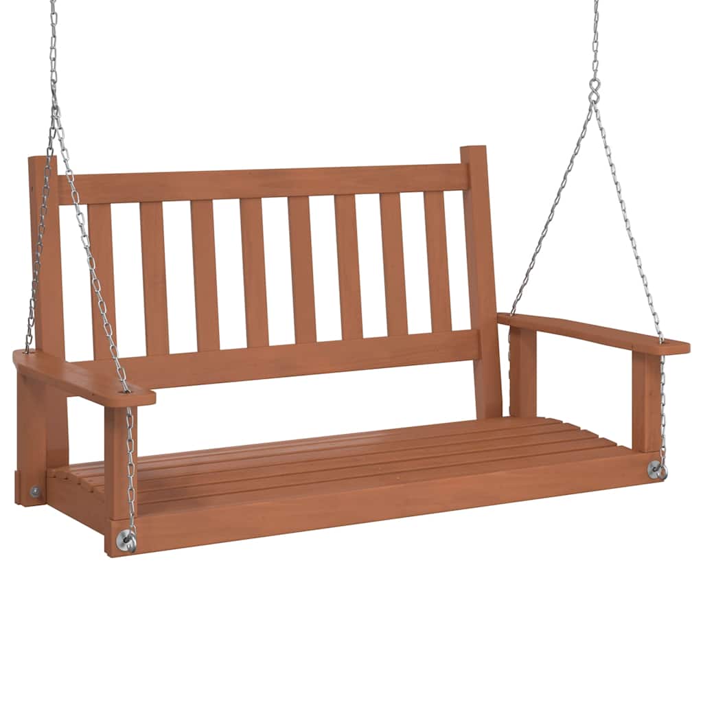 Panchina altalena da giardino Vidaxl con collane metalliche in pino solido