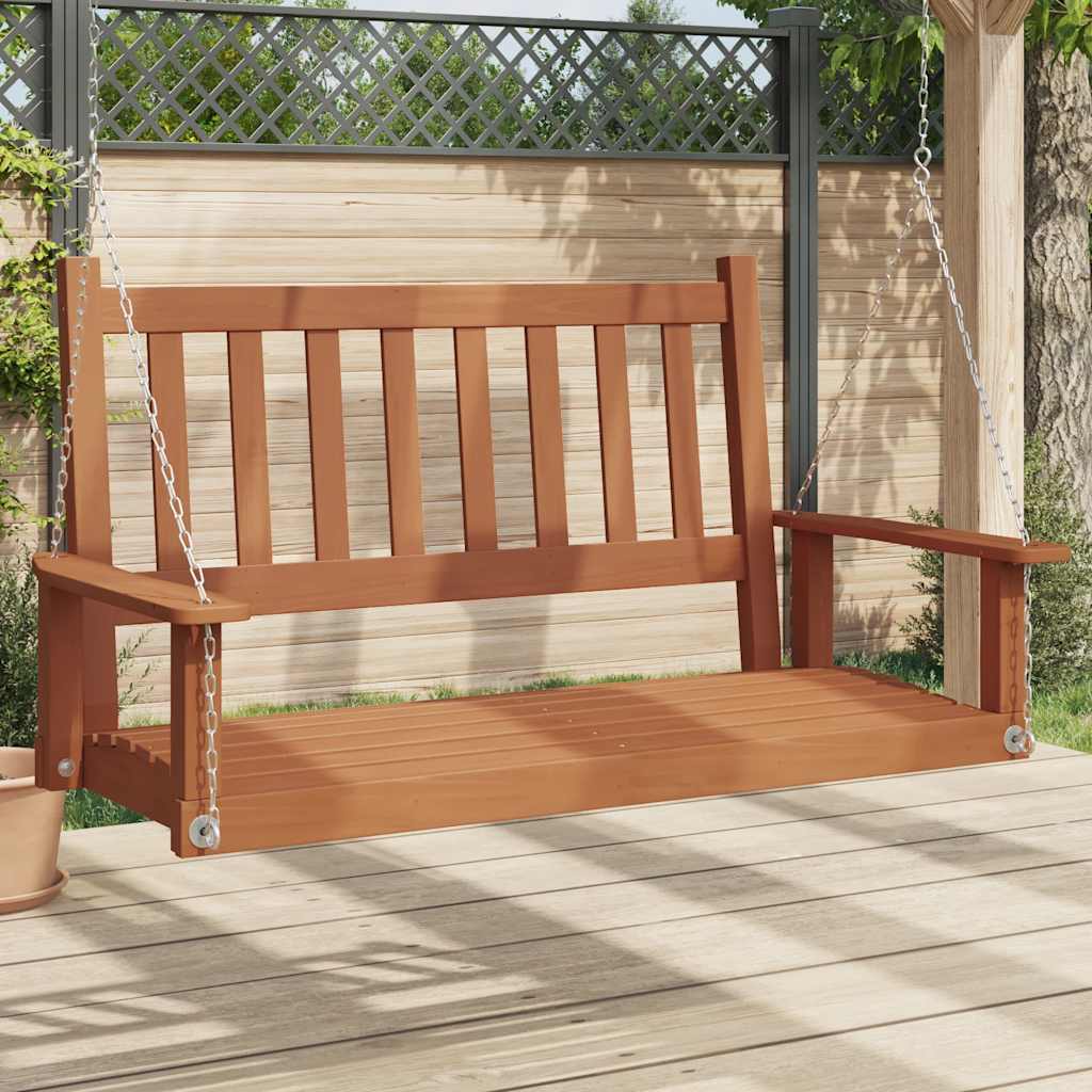 Panchina altalena da giardino Vidaxl con collane metalliche in pino solido