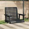 Vidaxl Garden Swing sedia con collane in metallo nero Solido Pineo
