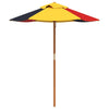 Vidaxl Parasol per bambini con palo in legno Ø120x140 cm