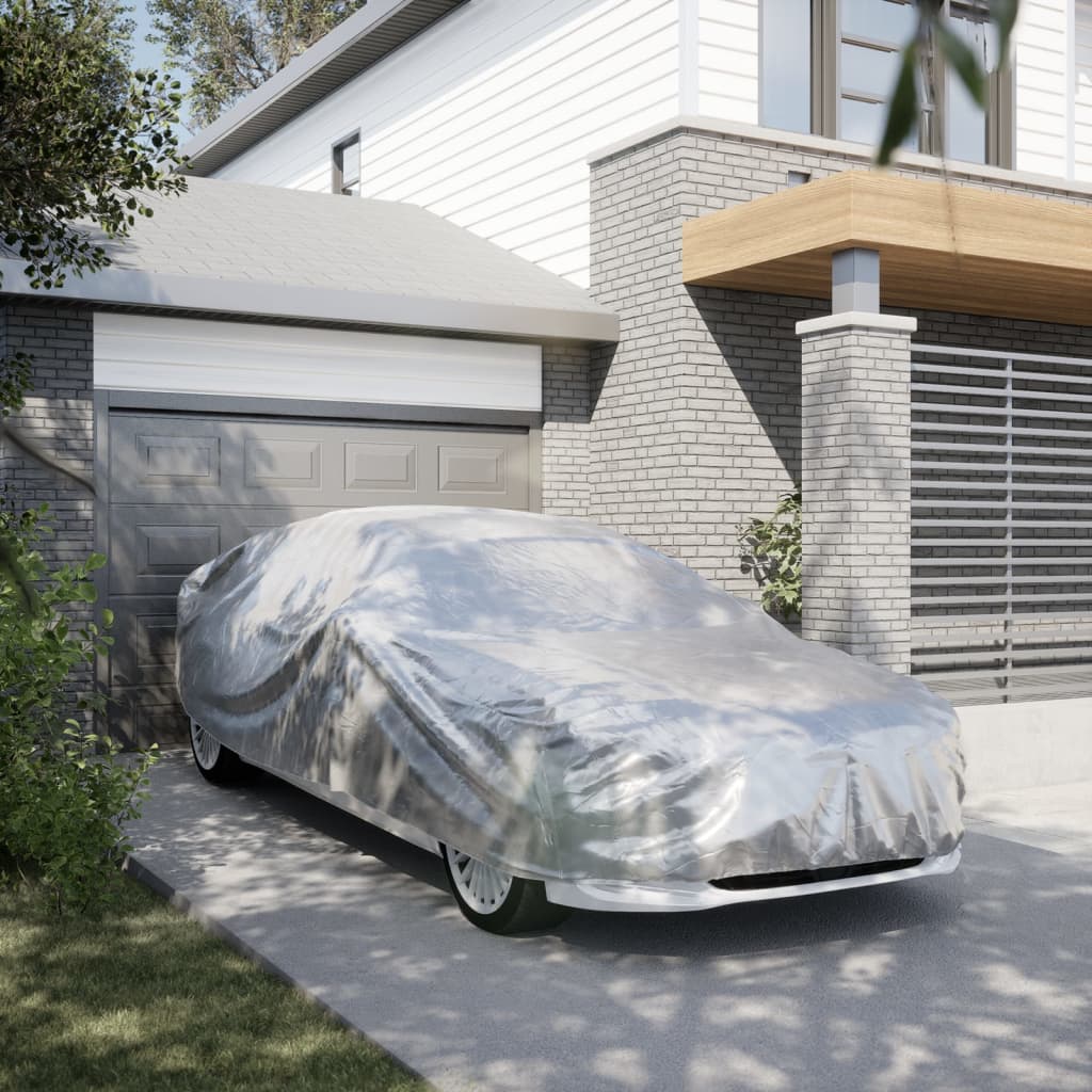 Vidaxl Autohoes para sedán con pulverización XL Peva Silver Colored