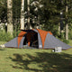 Vidaxl Dome Tenda Grey e arancione impermeabili per 6 persone