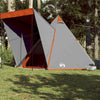 Tenda tipi Vidaxl 6 persone impermeabile grigia e arancione
