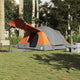 Tenda a tunnel VidaXL per 8 persone impermeabile grigia e arancione