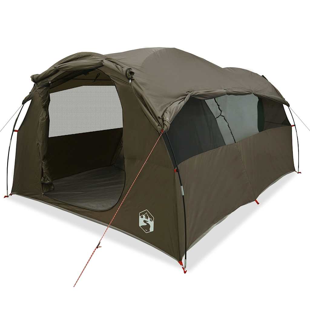 Tenda a tunnel VidaXL per 6 persone impermeabile marrone