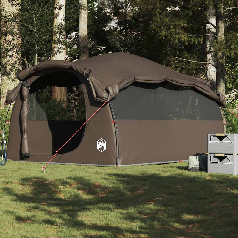 Tenda a tunnel VidaXL per 6 persone impermeabile marrone
