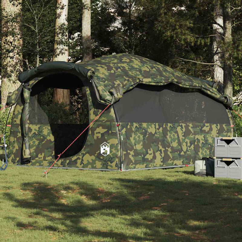 Tenda a tunnel Vidaxx mimetica impermeabile per 6 persone